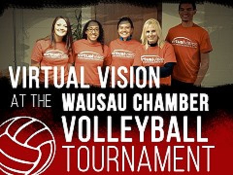 Virtual Vision playing in Wausau Chamber Volleyball Tournament