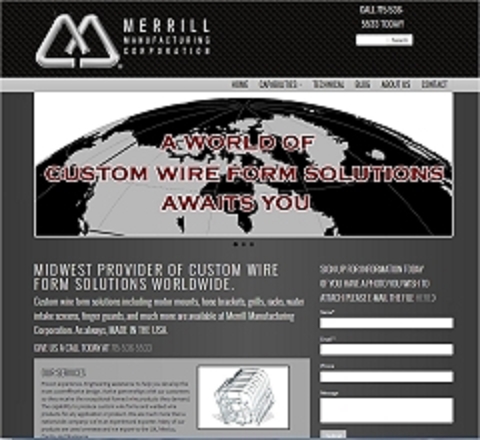 Virtual Vision Computing launches new website for Merrill Manufacuring Corporation 