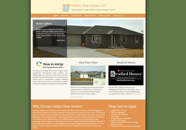 Virtual Vision recently launched a new website for Golden View Homes, LLC