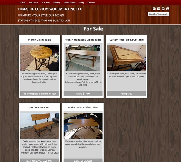 Virtual Vision updated Tomajcik Custom Woodworking LLC