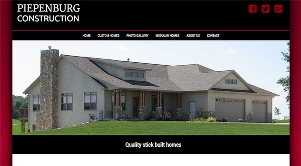 Virtual Vision recently launched a new website for Piepenburg Construction, Inc.