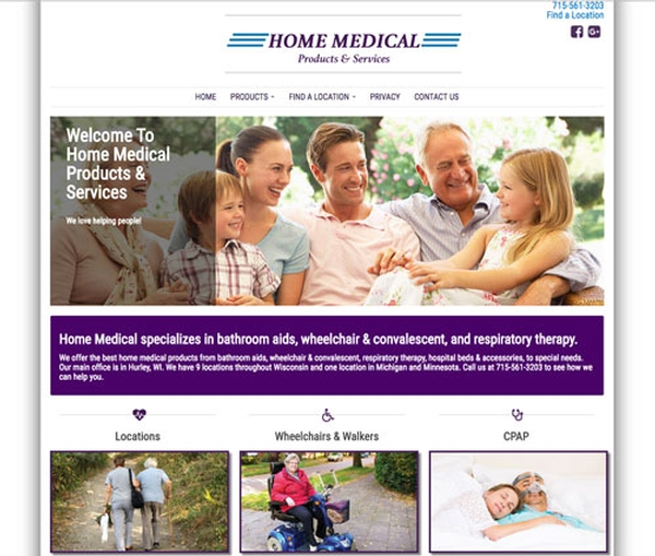 Virtual Vision recently launched a new website for Home Medical Products & Services