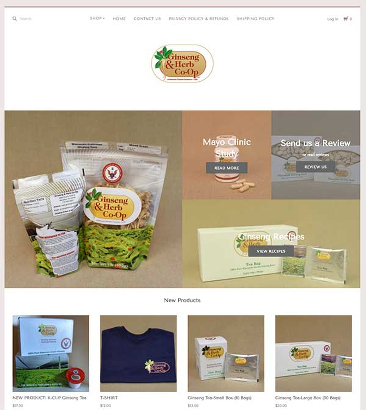 Virtual Vision Recently updated Ginseng & Herb Co-Op with a new look