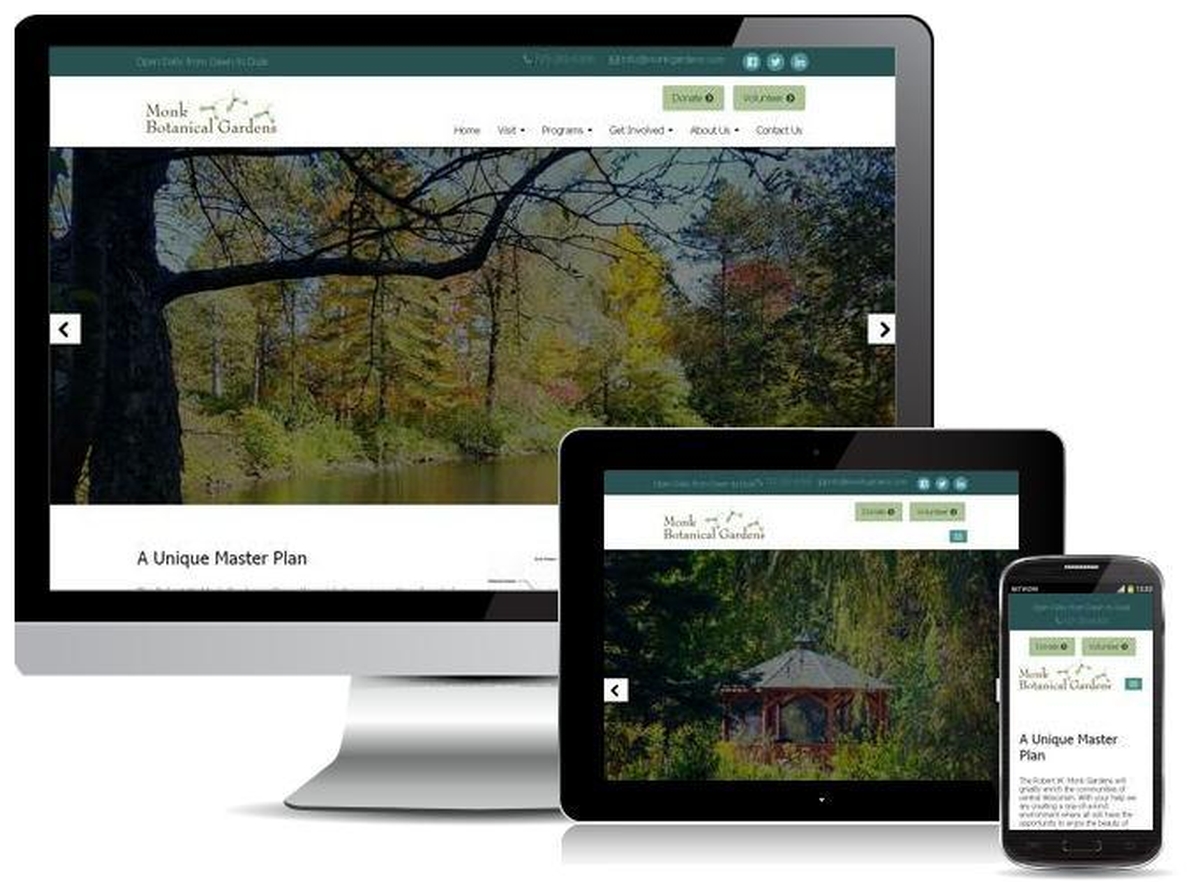 Virtual Vision recently launched a new website for Monk Botanical Gardens