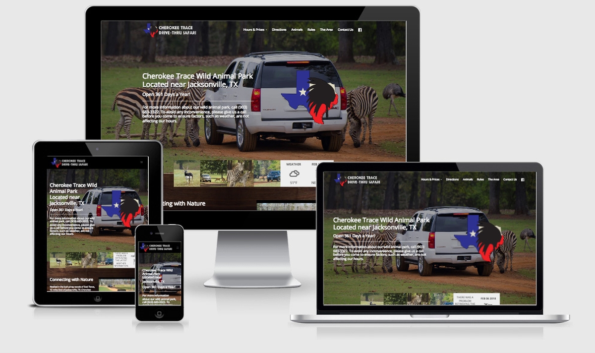 Virtual Vision recently launched a new website for Cherokee Trace Drive-Thru Safari