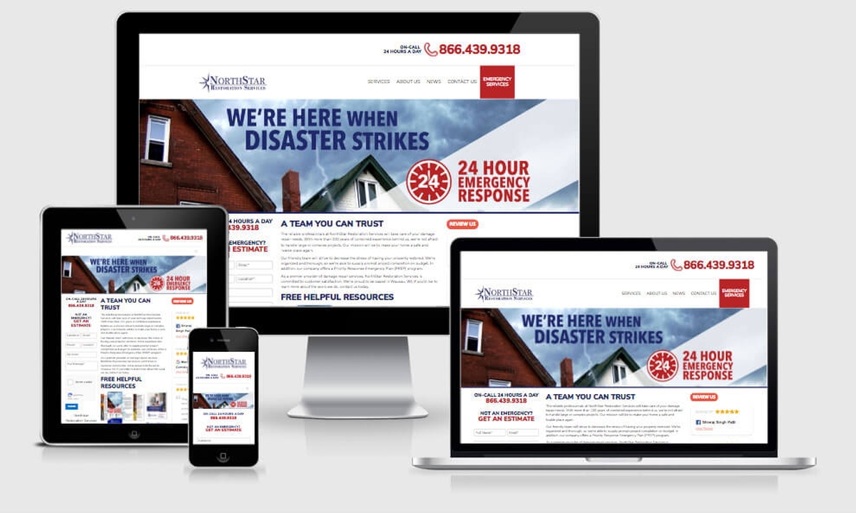 Virtual Vision recently launched a new website for NorthStar Restoration Services