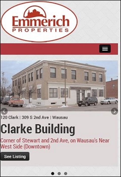 Virtual Vision Computing Re-launches a Fully Responsive Website Design for Emmerich Properties of Wausau. 