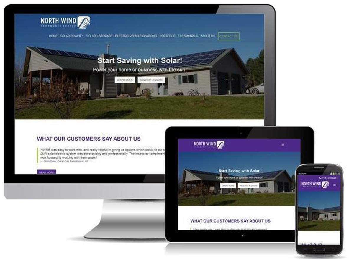 Virtual Vision recently launched a new website for North Wind Renewable Energy