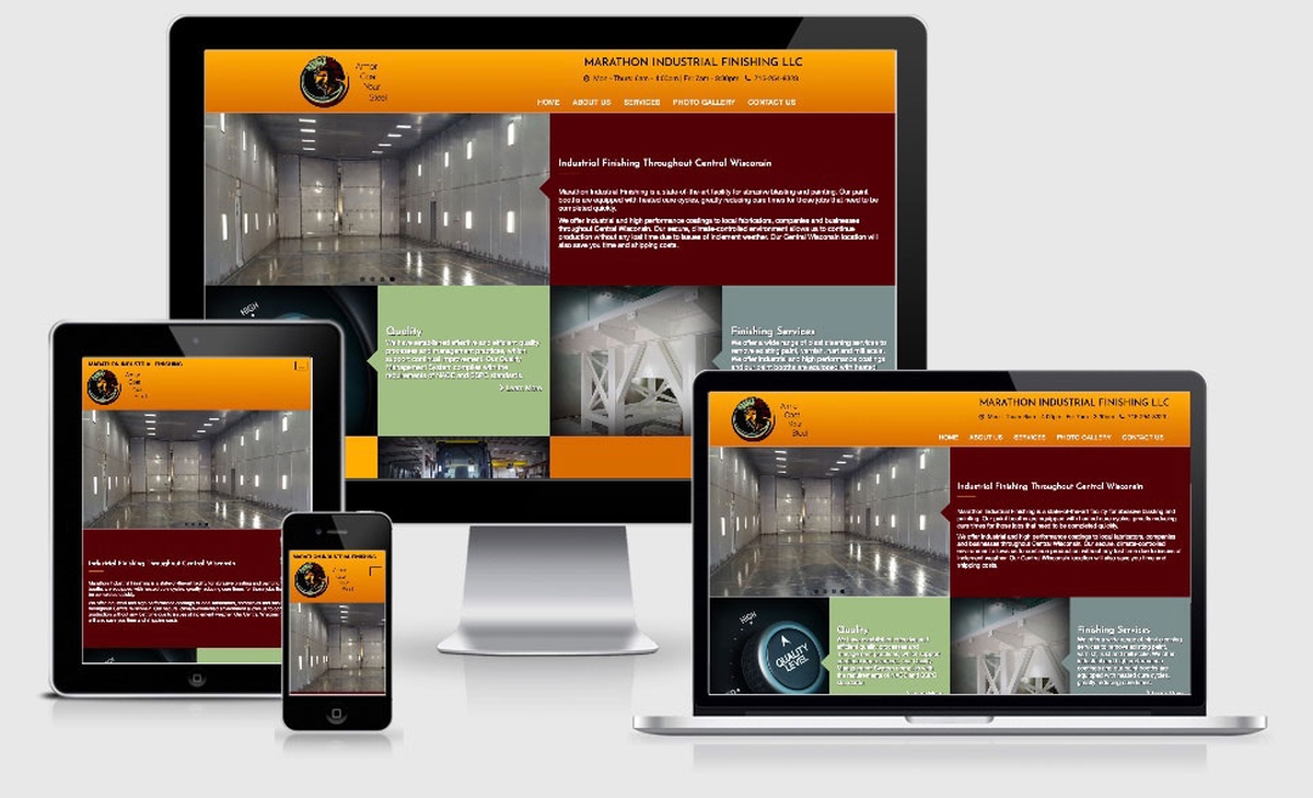 Virtual Vision recently launched a new website for Marathon Industrial Finishing