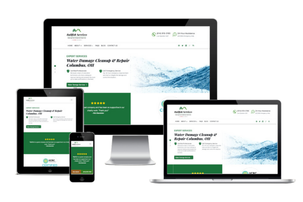 Responsive Website Design for Water and Fire Damange Restoration Company