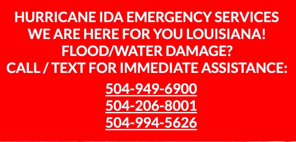 HURRICANE IDA- WATER DAMAGE RESTORATION SERVICES banner