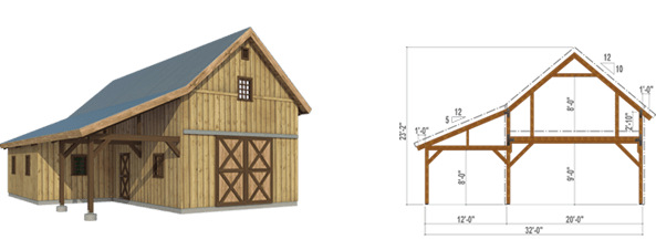 Pre Designed Barn Kits 20 X40 Ponderosa Country Barn