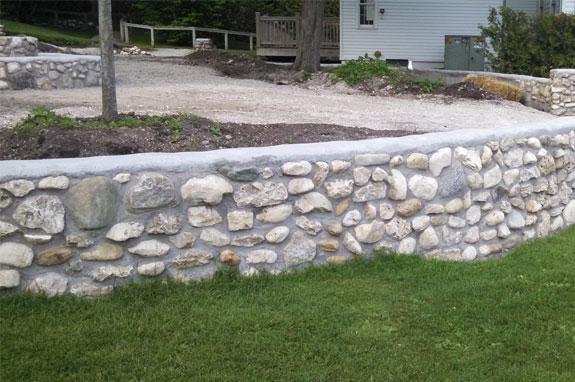 Natural Stone Retaining Wall